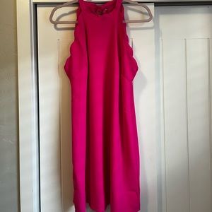 NEVER WORN pink high neck scalloped dress